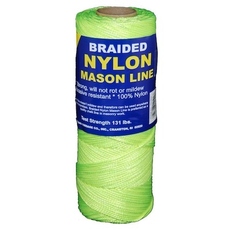T.W. Evans Cordage Co. No. 1 x 500 ft. Braided Nylon Mason Fluorescent Yellow 12-532